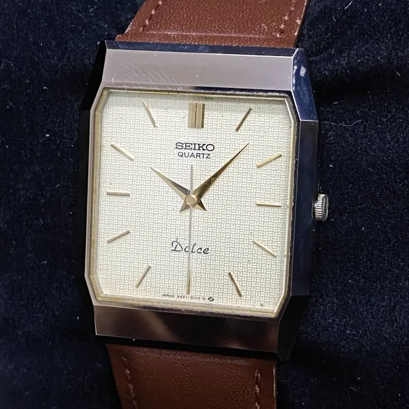 SEIKO 精工 Dolce 金色表盘 9521-5110 男士腕表 现状品 拍卖成交 7252 日元_樱花直邮