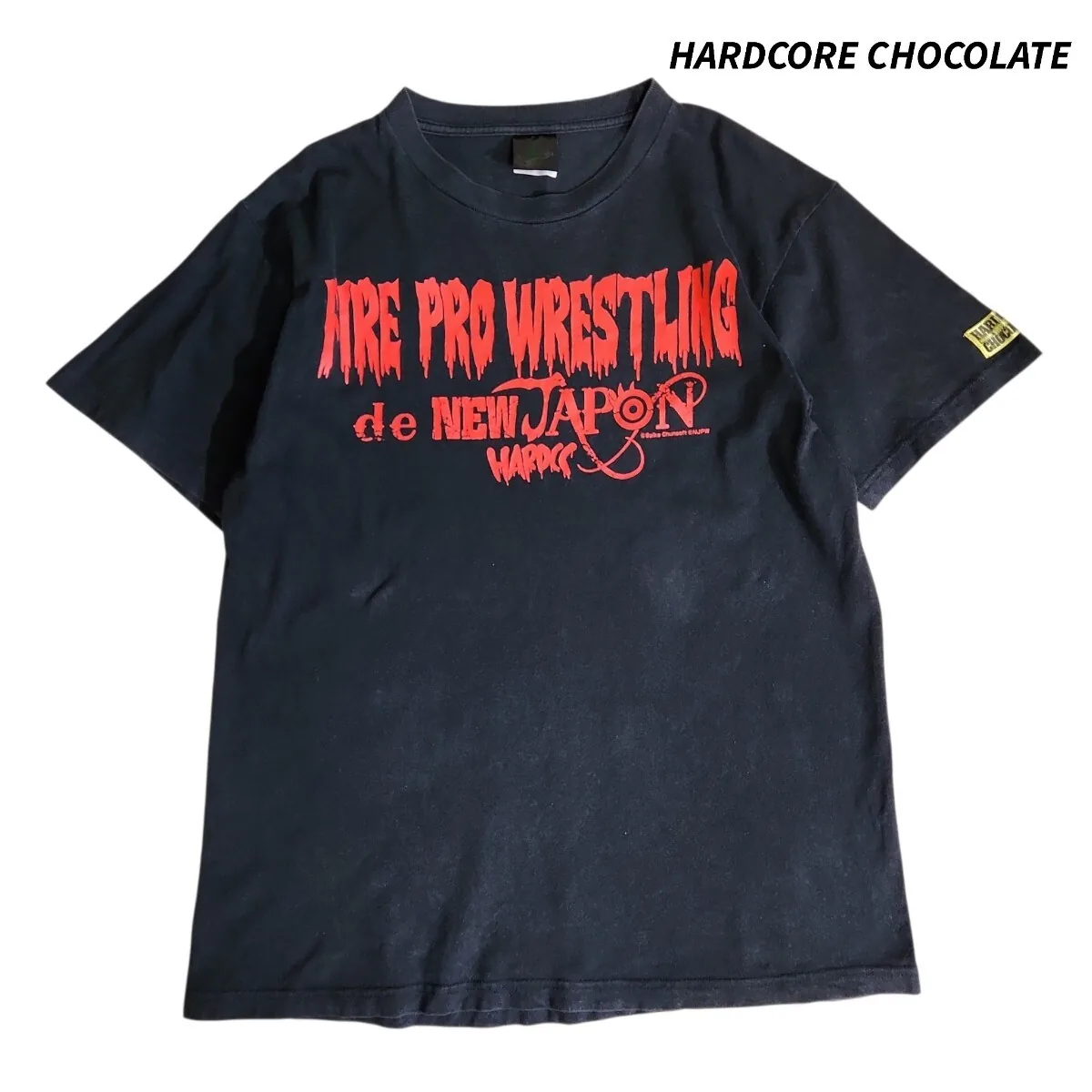 HARDCORE CHOCOLATE 职业摔跤主题双面印花T恤 L码 黑红配色(FIRE PRO WRESTLING)以1200日元成交_樱花直邮