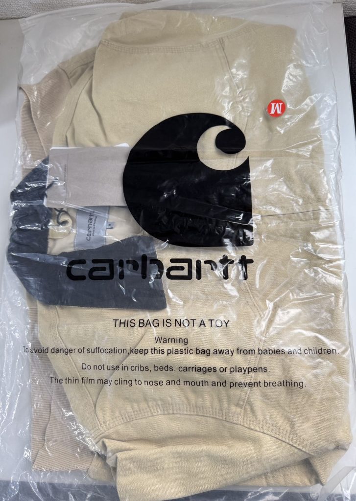 日本代购Carhartt米色卫衣原装包装图