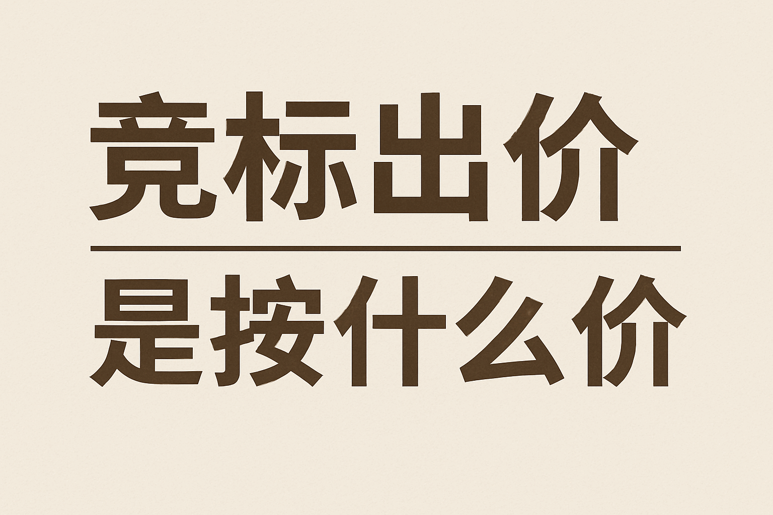 竞标出价是按什么出价？掌握这几种机制，让你的中标率翻倍