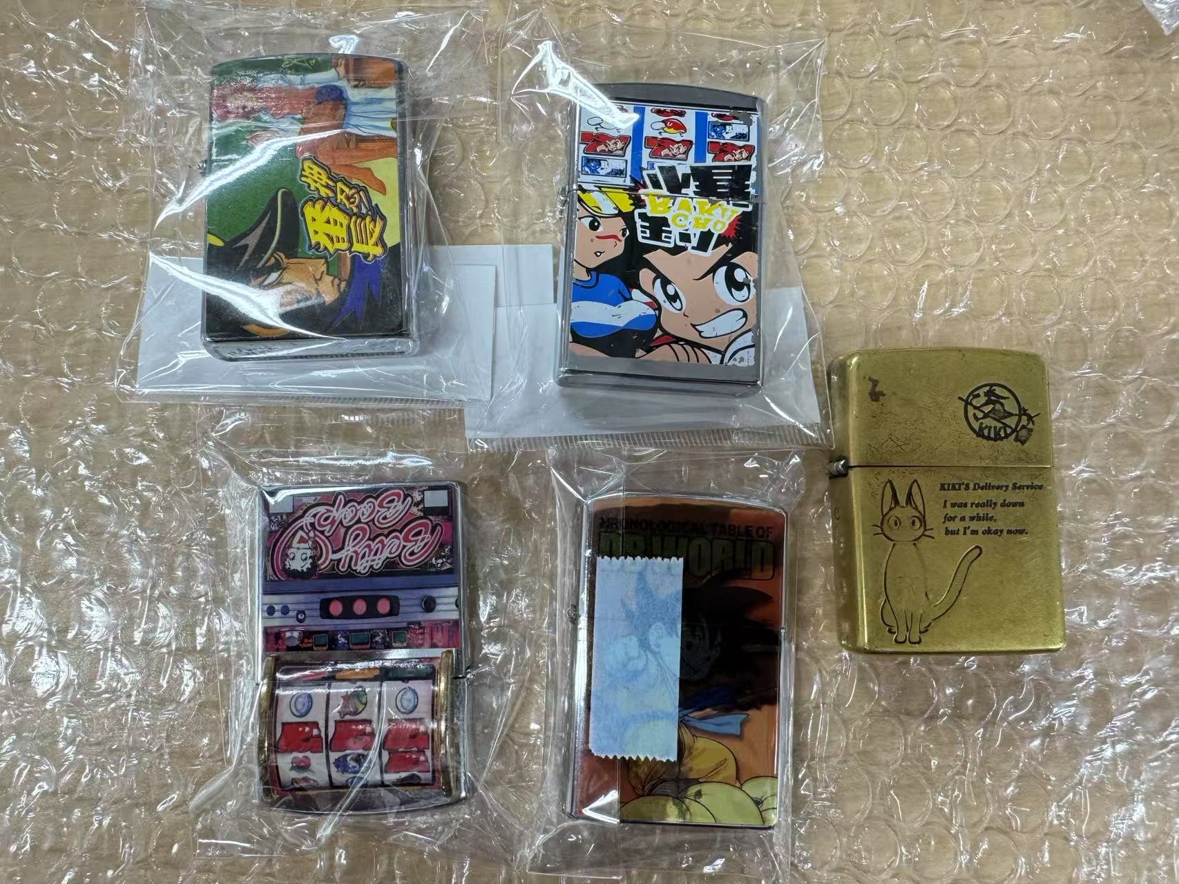 日本代购到手的多图案 Zippo 收藏款打火机实物照片