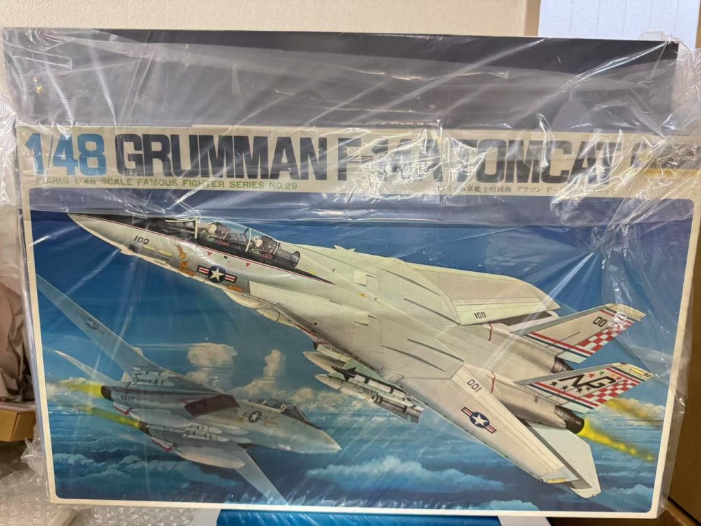 Fujimi 1/48 F-14A TOMCAT 战斗机模型外盒,日本代购到货图