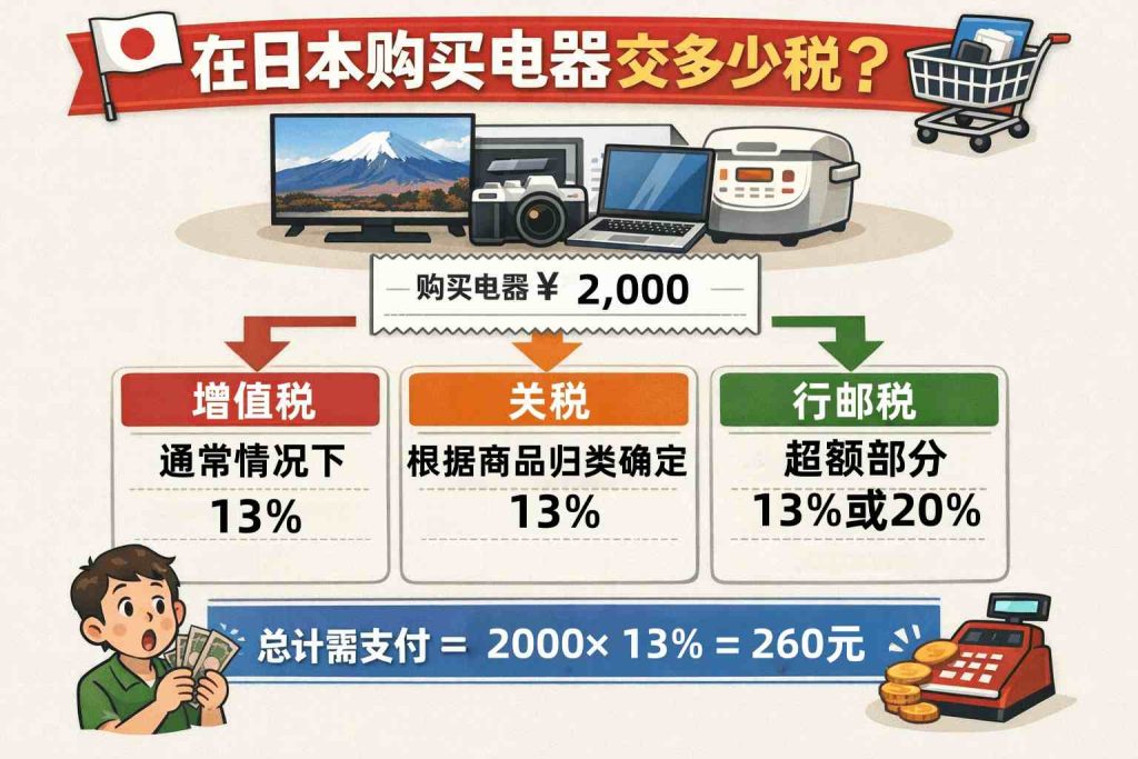 小心被税！日本购买电器交多少税？3种入境方式税费对比_樱花直邮