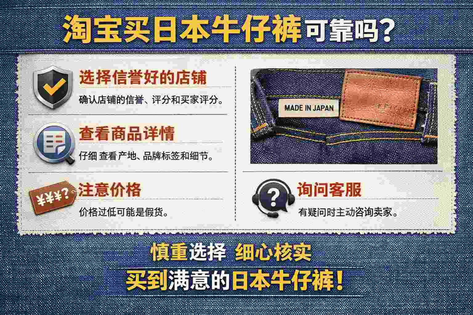 淘宝买日本牛仔裤可靠吗？内行教你用“三步法”锁定靠谱店铺