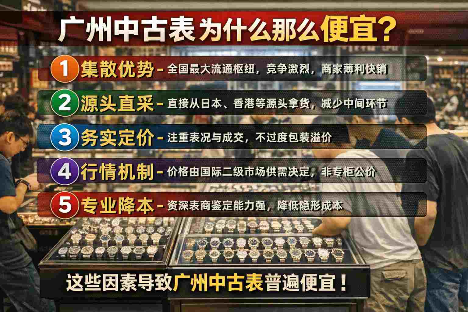 广州中古表为什么那么便宜？看完这4点，你就知道该去哪买了！