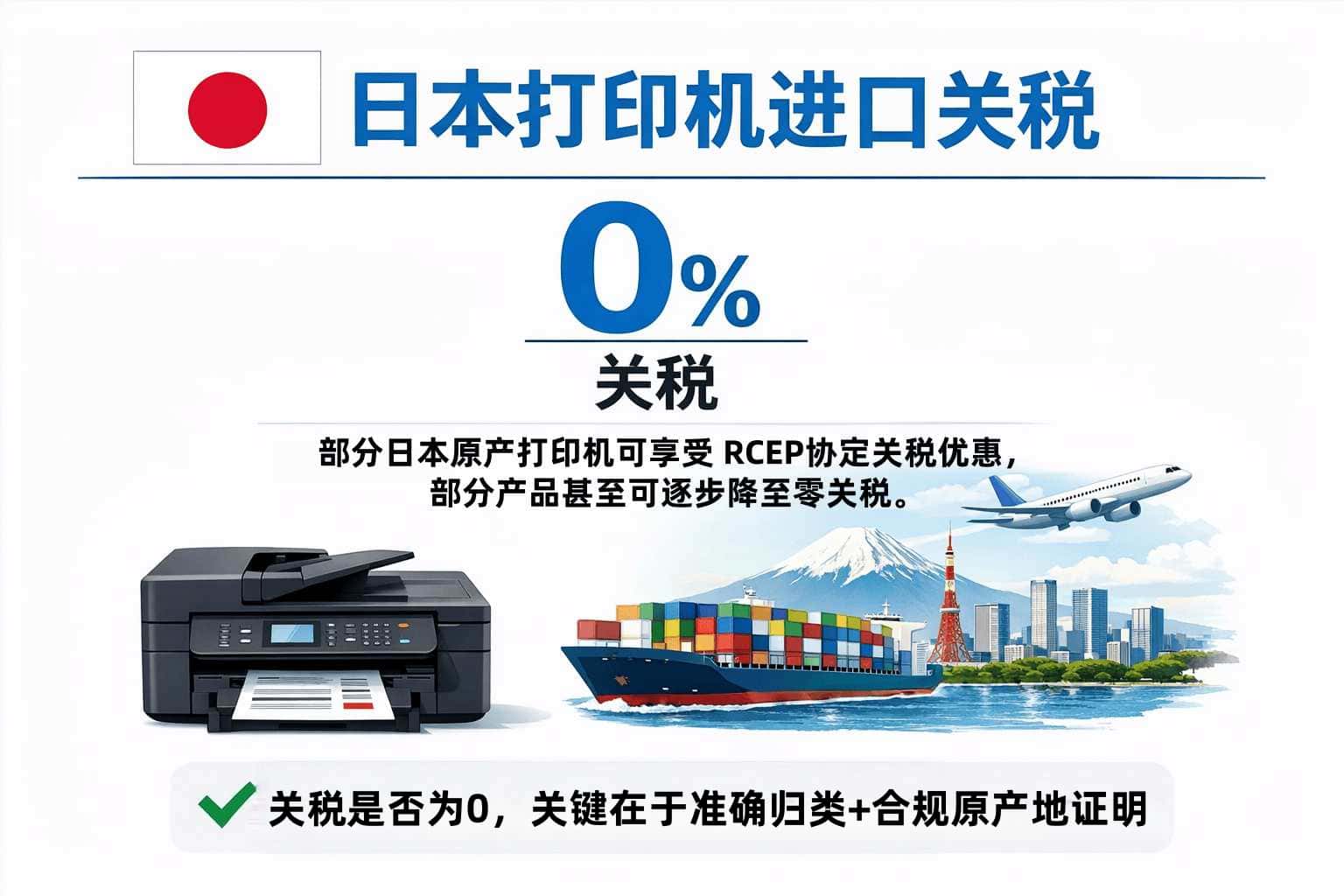 企业必读：日本打印机进口关税最新政策，这样做合规又省钱