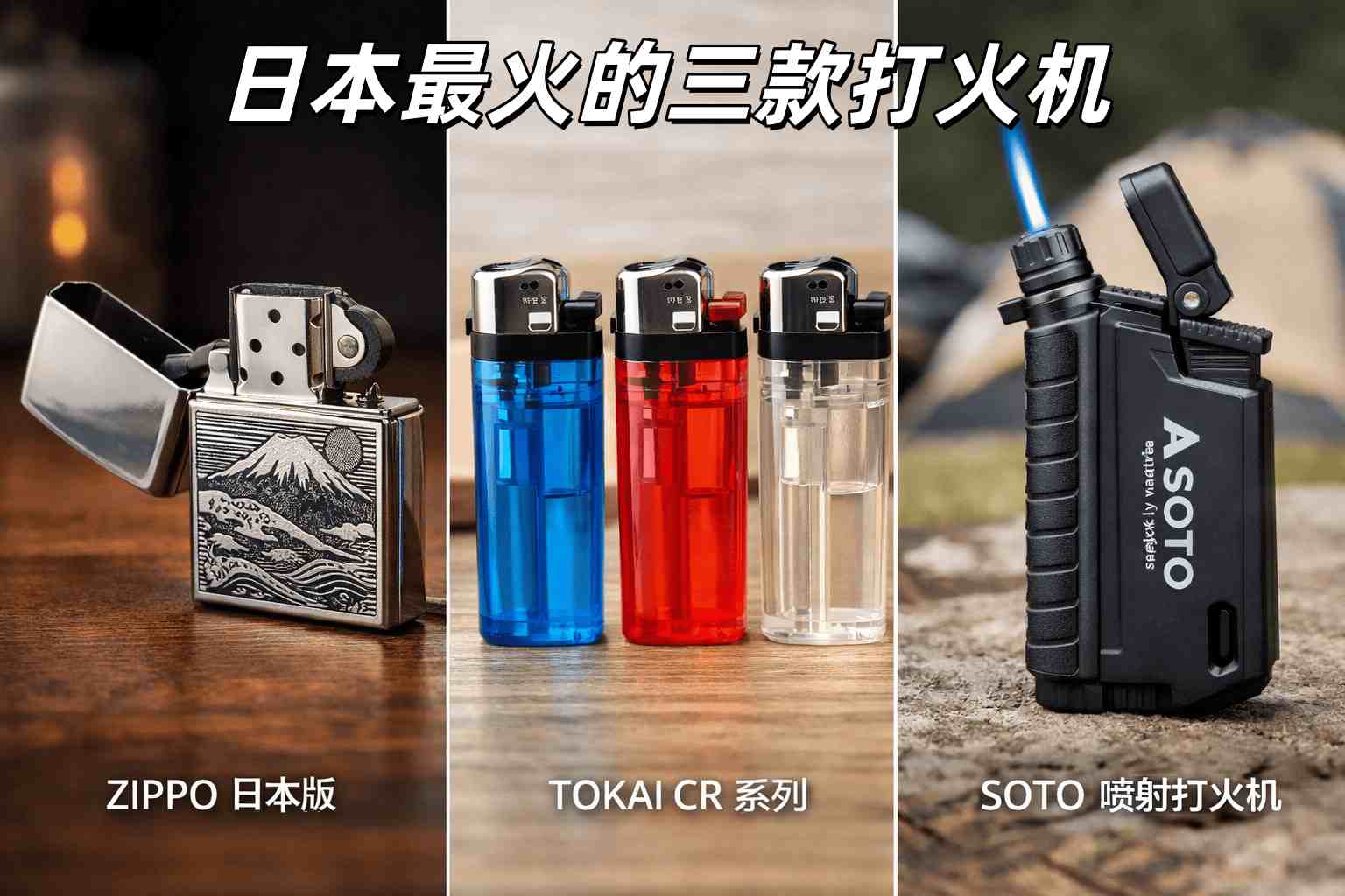 烟民、户外党、收藏者必看：日本最火的三款打火机，哪款真正适合你？