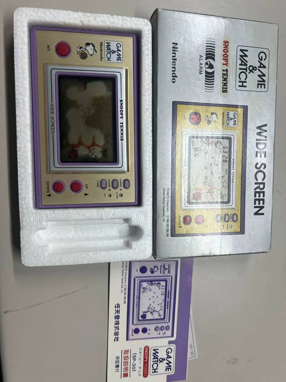 日本代拍任天堂 Game & Watch Snoopy Tennis 宽屏版原盒开箱实拍，保存完好的复古液晶掌机