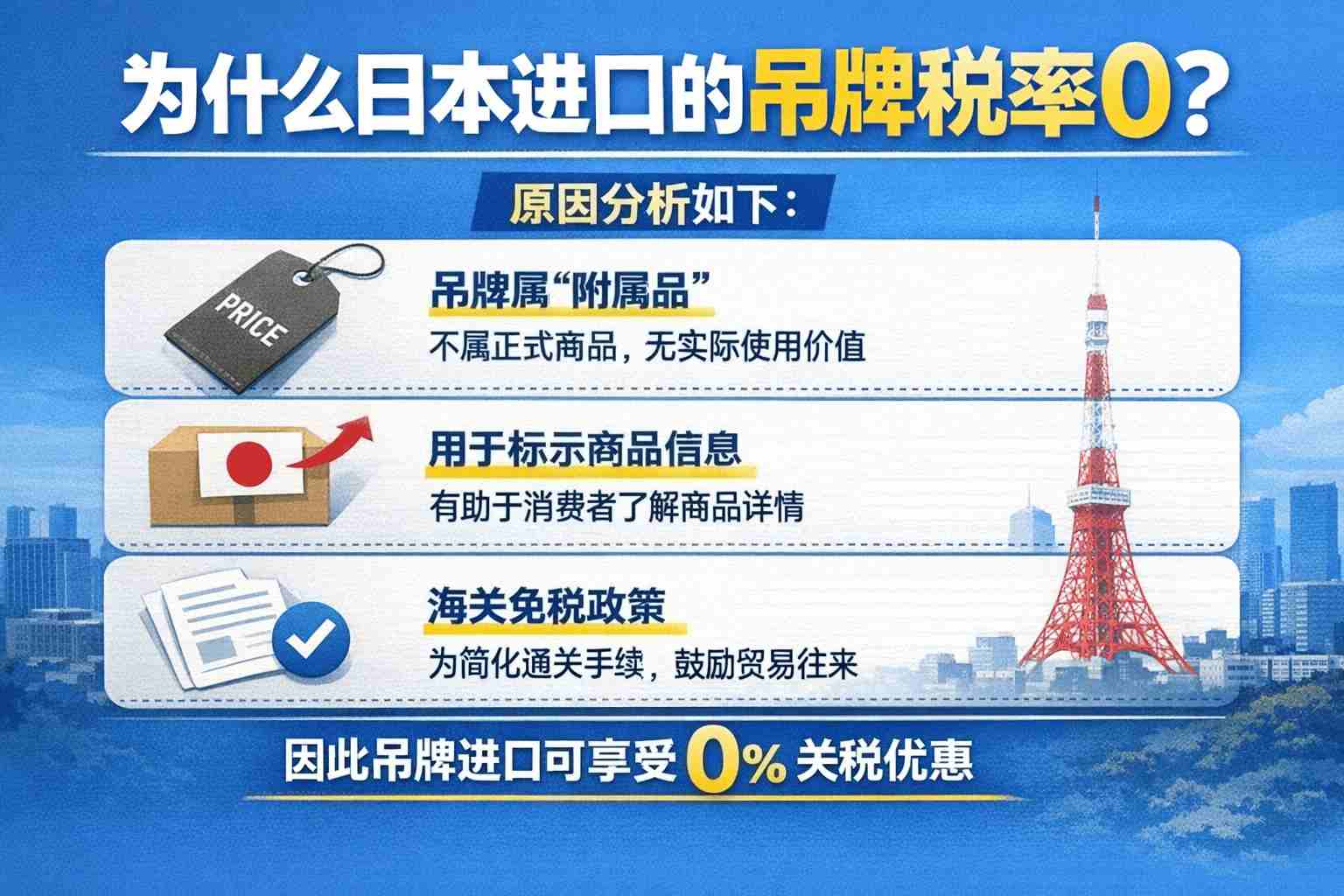 税率0的秘密：为什么日本进口的吊牌几乎免税？关键在这几点