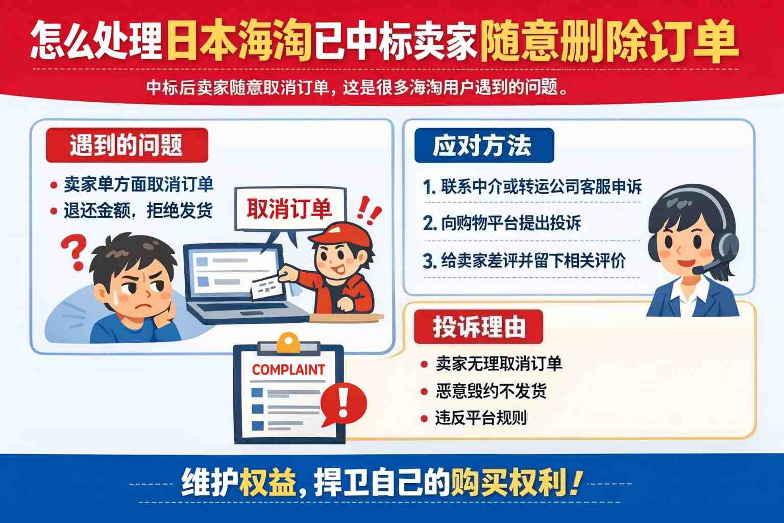 别再忍气吞声！怎么处理日本海淘已中标卖家随意删除订单？完整维权指南来了