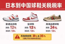 别再傻傻交全额了!日本到中国球鞋关税税率+增值税,这样算能省一笔_樱花直邮