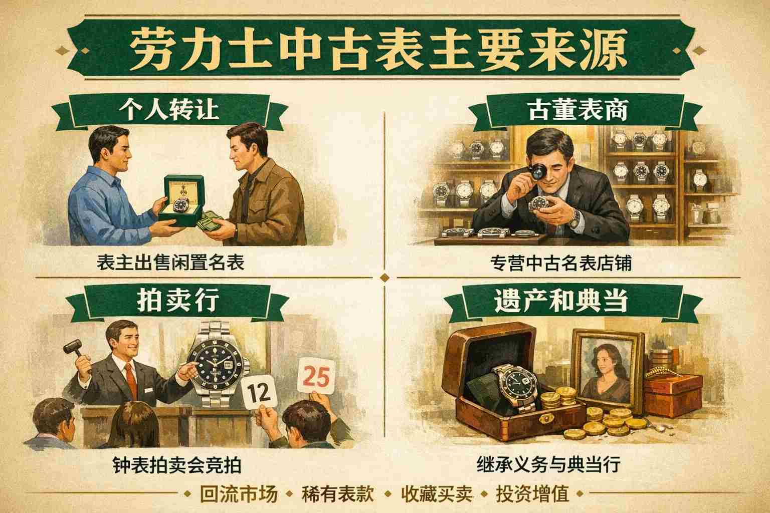 日本劳力士中古表来源是否可靠,90%以上靠谱,假货率不到3%