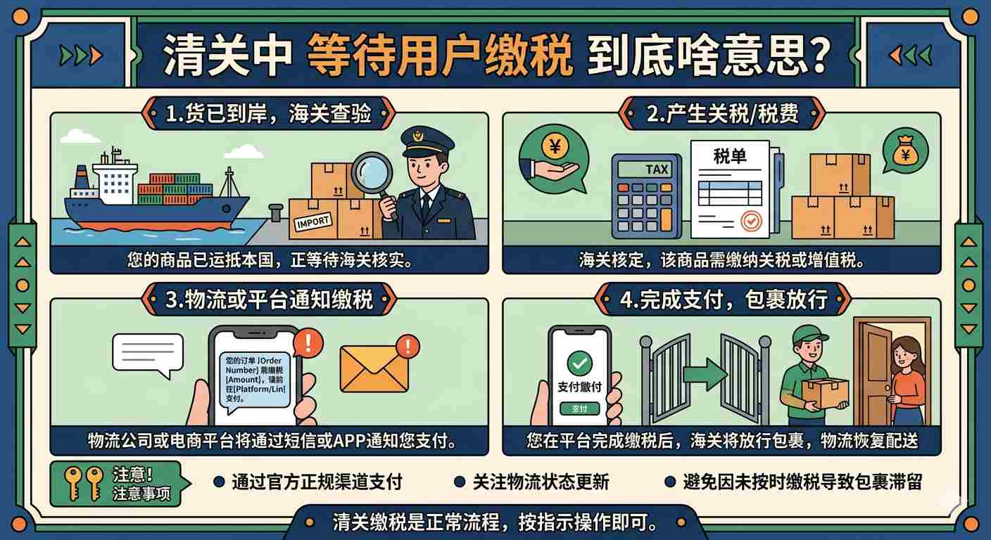 清关中等待用户缴税什么意思?3分钟带你搞懂!