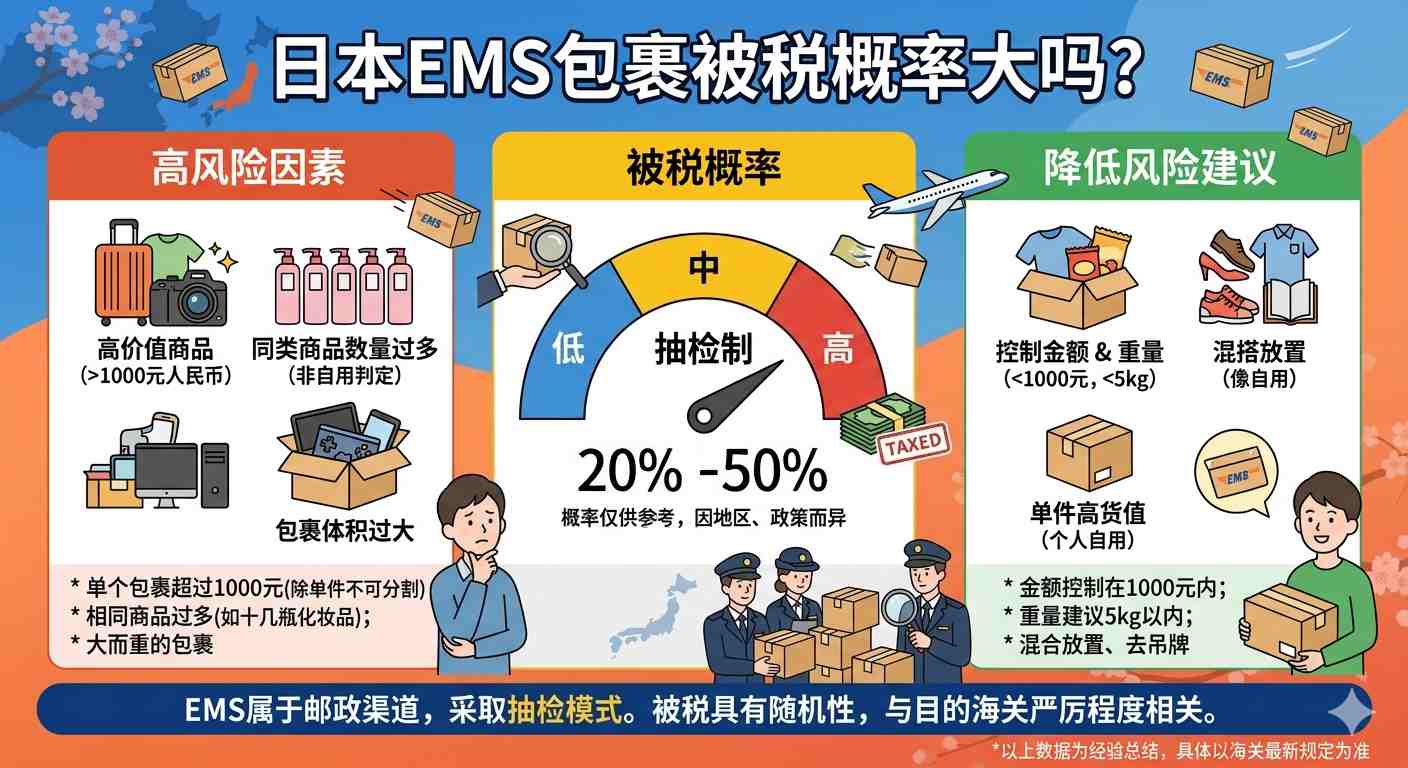 日本ems被税概率百分之20-50