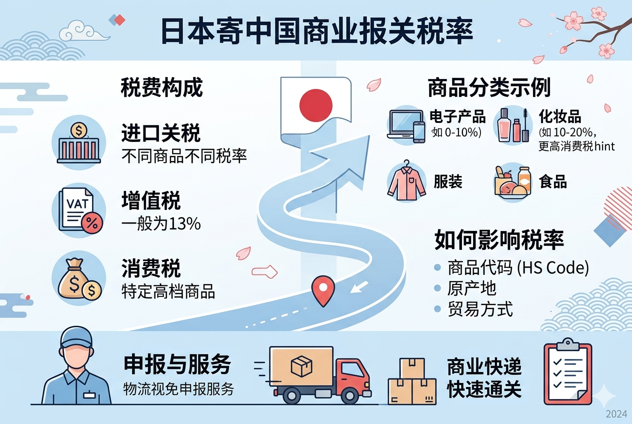 日本寄中国商业报关税率2026最新详解！别再傻傻多交税了