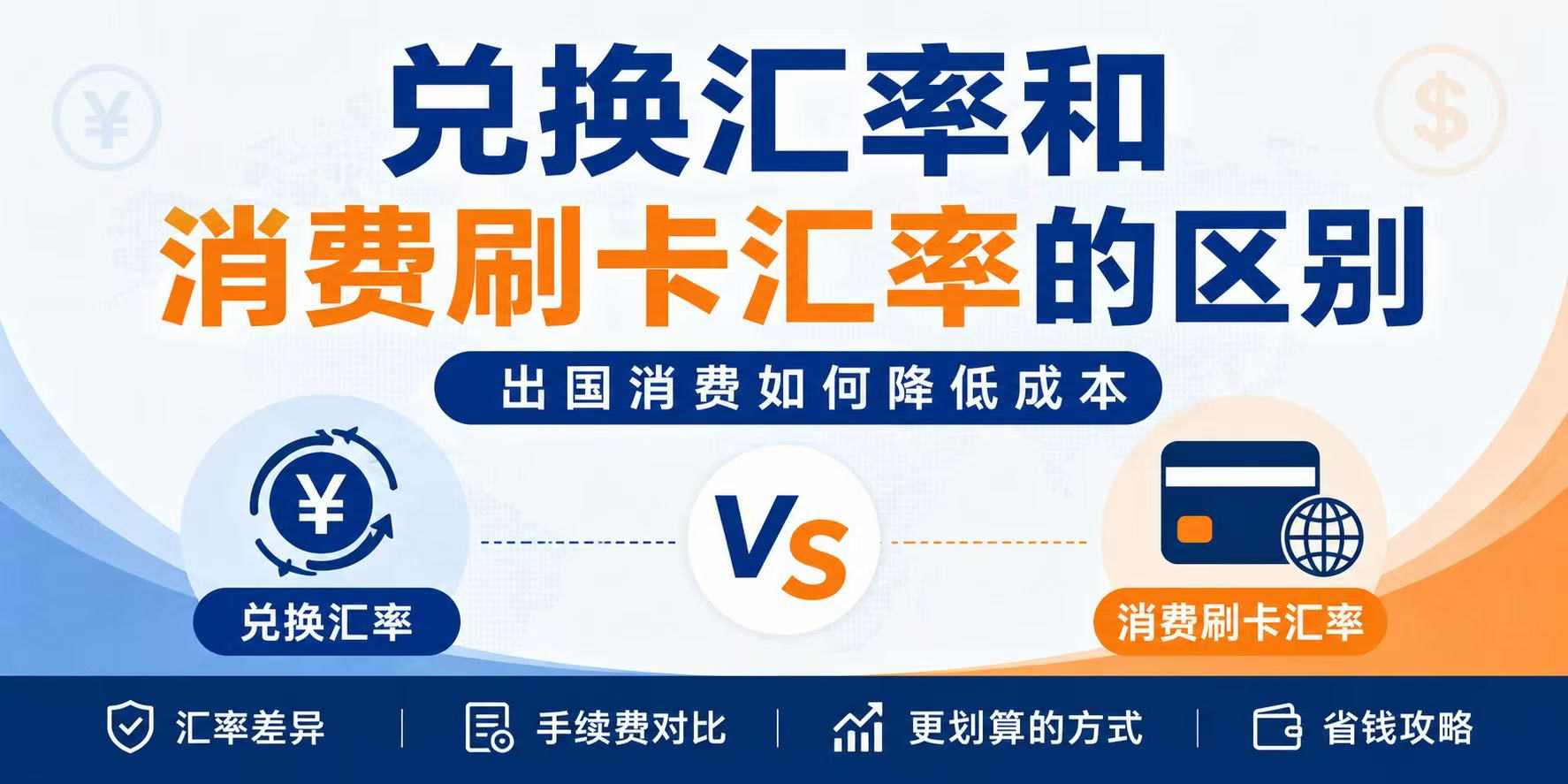 兑换汇率和消费刷卡汇率的区别：出国消费如何降低成本