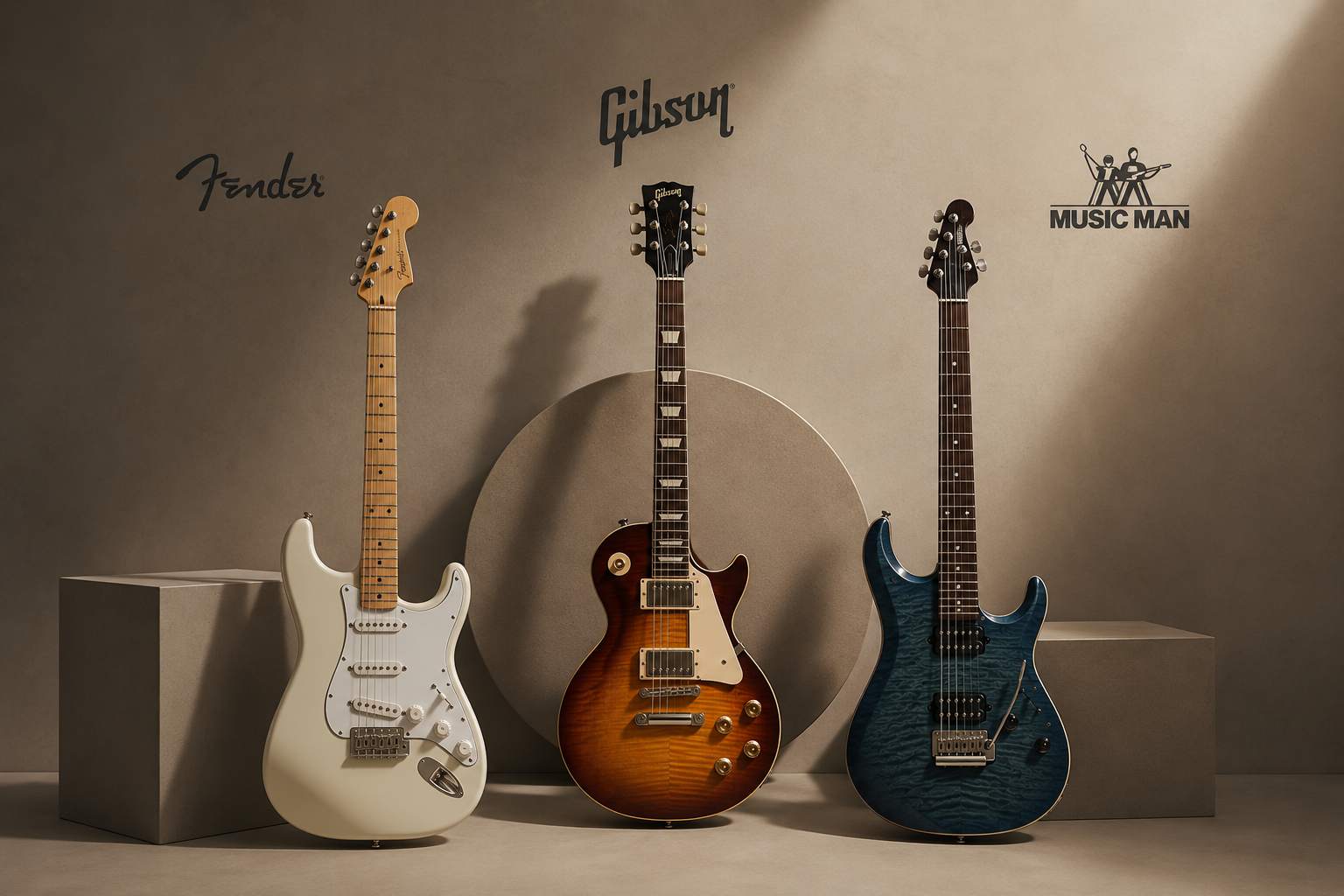 Fender、Gibson、Music Man对比:三大电吉他品牌到底怎么选