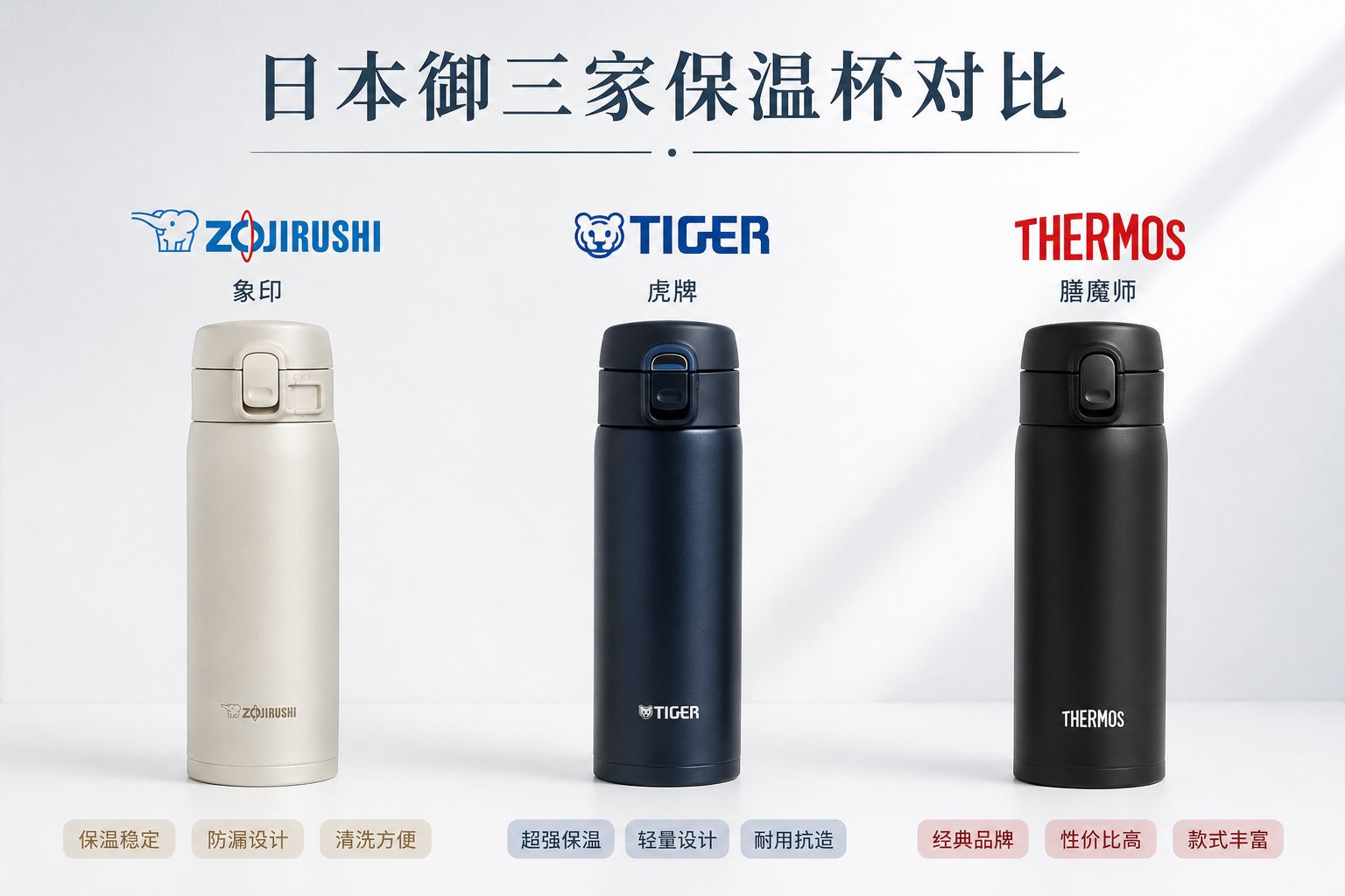 日本御三家保温杯应该选哪一个(象印 / 虎牌 / 膳魔师全面对比指南)